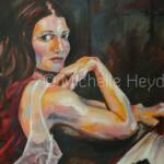 "Justine Waiting"
by Michelle Heyden
oil on canvas
18" x 24"