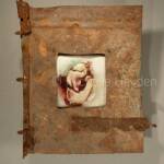 "Oxidation"
by Michelle Heyden
glazed stoneware & mixed media
8" x 7.5" x 3"